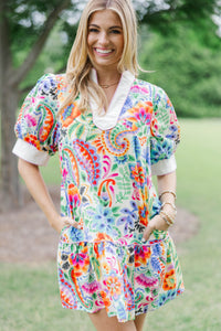 It’s Settled Blue Floral Dress