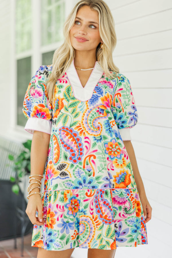 It’s Settled Blue Floral Dress