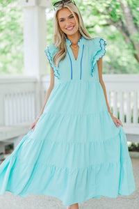 That’s Enough Mint Textured Midi Dress