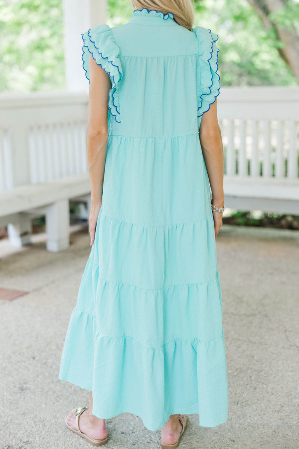 That’s Enough Mint Textured Midi Dress