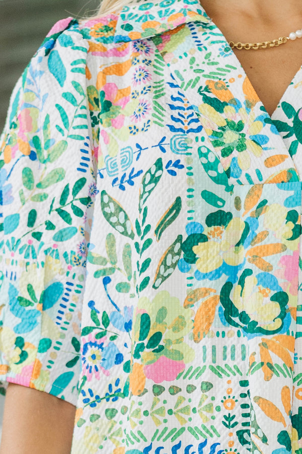 This Will Do Green Floral Midi Dress