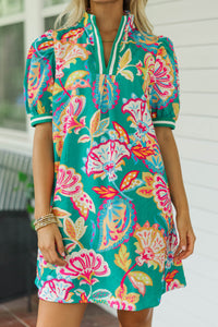 Say When Emerald Paisley Dress