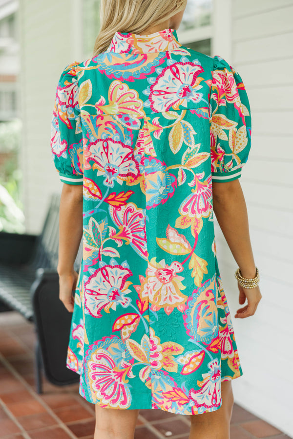 Say When Emerald Paisley Dress
