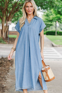 That’s Better Blue Denim Midi Dress