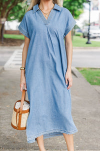 That’s Better Blue Denim Midi Dress