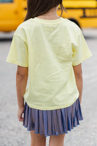 Girls: First Day Of School Yellow Graphic Tee