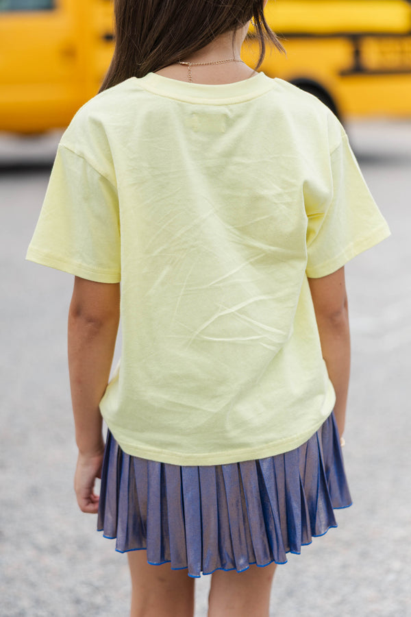 Girls: First Day Of School Yellow Graphic Tee
