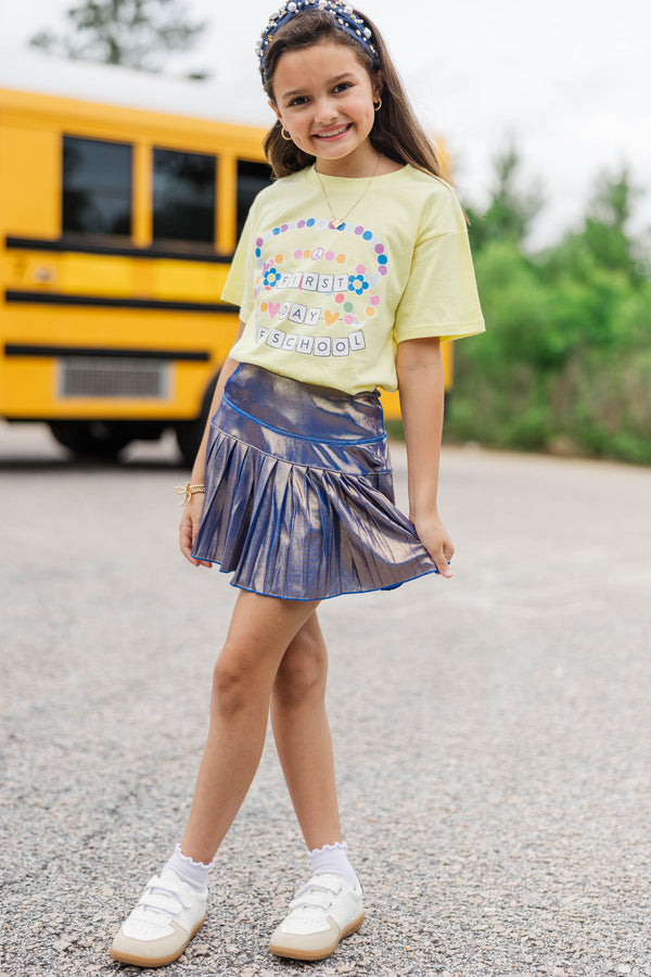 Girls: First Day Of School Yellow Graphic Tee