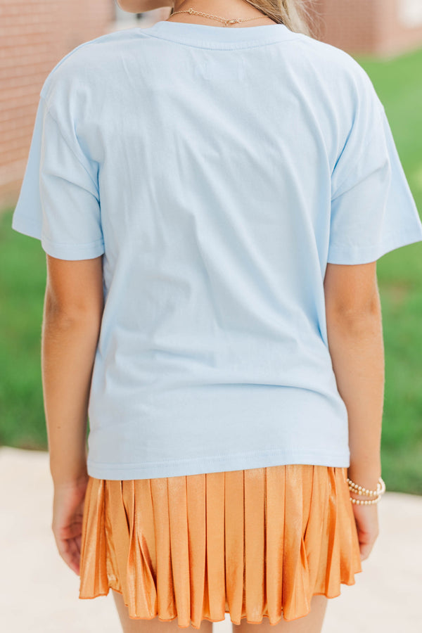 Girls: It's A Good Day Light Blue Graphic Tee