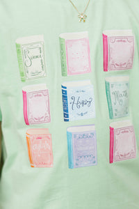 Girls: Study Mode Mint Graphic Tee