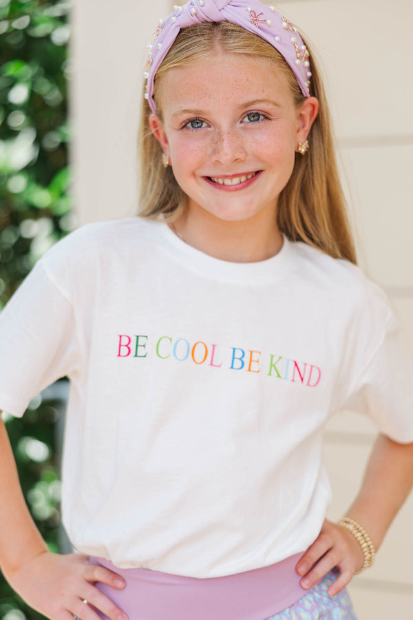 Girls: Be Kind White Graphic Tee