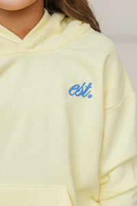 Girls: Est. '76 Yellow Graphic Hoodie