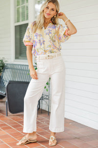 This One For Sure Yellow Floral Blouse