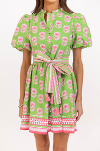 Center Of It All Green Floral Dress
