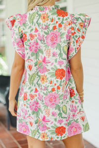 Feeling Free Pink Floral Dress