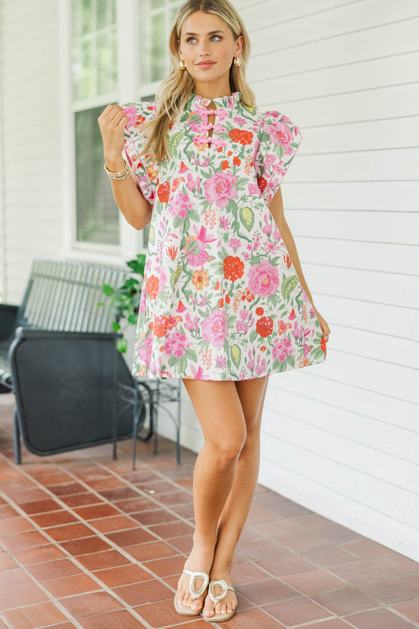 Feeling Free Pink Floral Dress