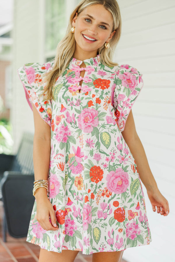 Feeling Free Pink Floral Dress