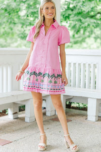 Sweetly So Pink Embriodered Dress