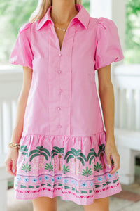 Sweetly So Pink Embriodered Dress