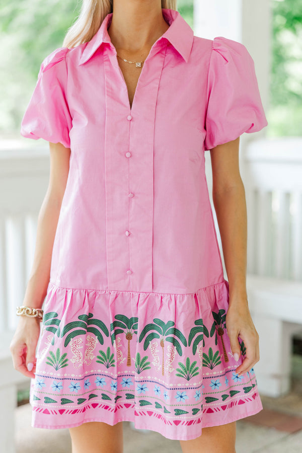 Sweetly So Pink Embriodered Dress