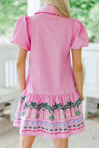 Sweetly So Pink Embriodered Dress