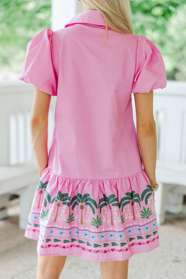 Sweetly So Pink Embriodered Dress
