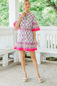 Turning Heads Green Floral Dress