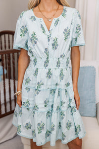 NURSING COLLECTION: Sweet Bliss Blue Medallion Dress