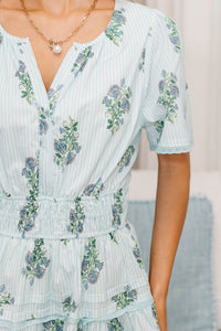 NURSING COLLECTION: Sweet Bliss Blue Medallion Dress