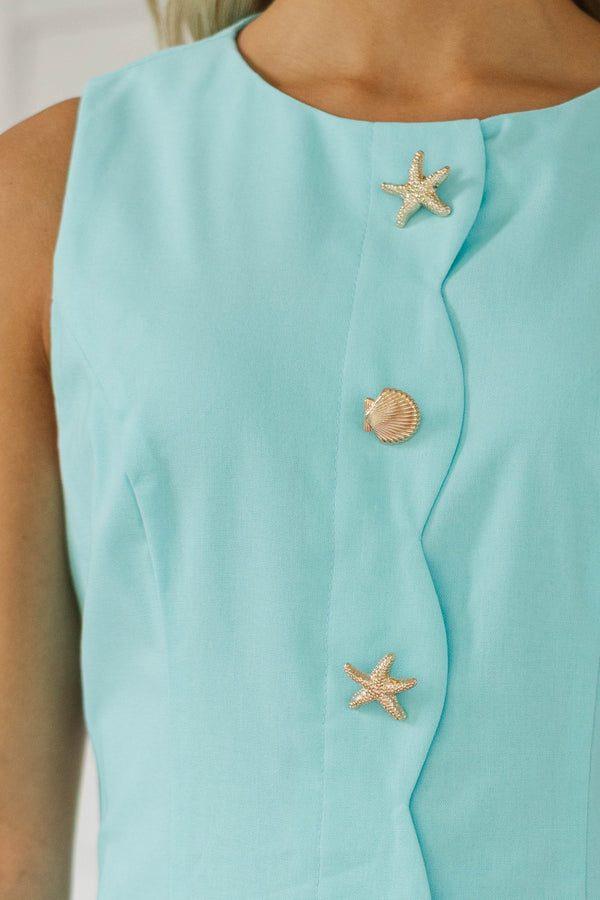 Simply Happy Blue Shift Dress