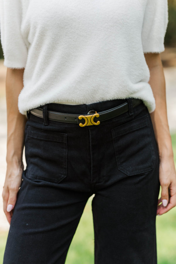 Sleek Statement Black Belt