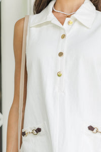 So Darling Cream Shift Dress