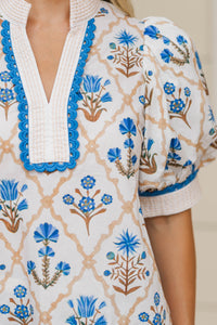 So Into This Blue Floral Blouse