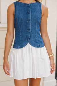 Olivaceous: Unapologetic Blue Denim Dress