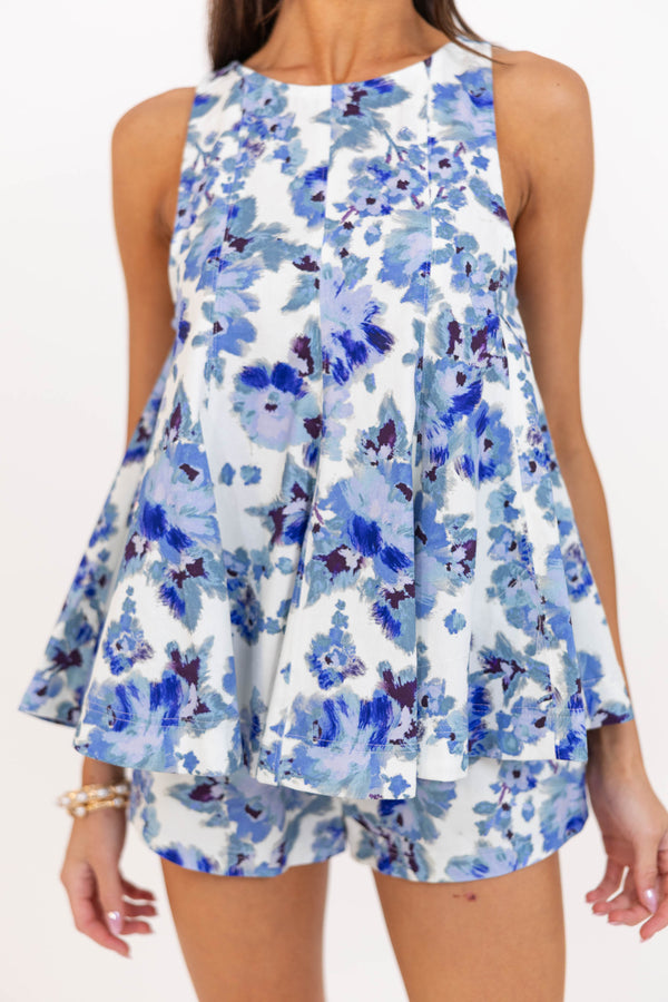 Olivaceous: The Rule Breaker Natural Floral Tank