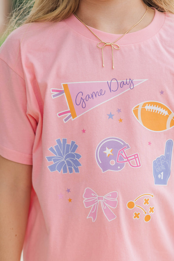 Girls: That Game Day Girl Blush Graphic Tee