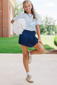 Girls: That Game Day Girl Light Blue Graphic Tee