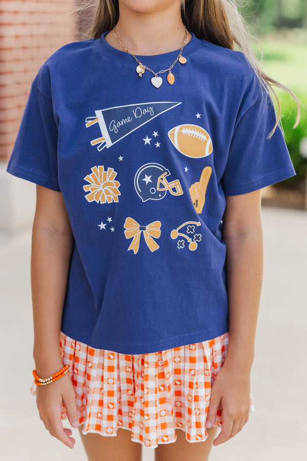 Girls: That Game Day Girl Navy Graphic Tee