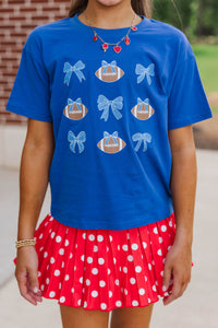 Girls: Touchdown Darling Royal Graphic Tee