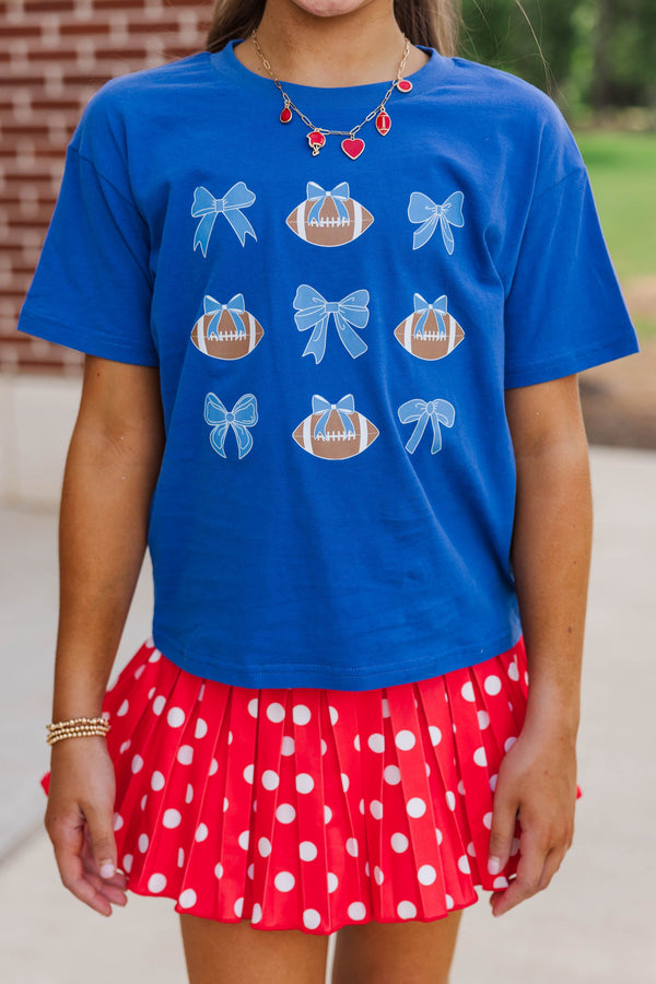 Girls: Touchdown Darling Royal Graphic Tee