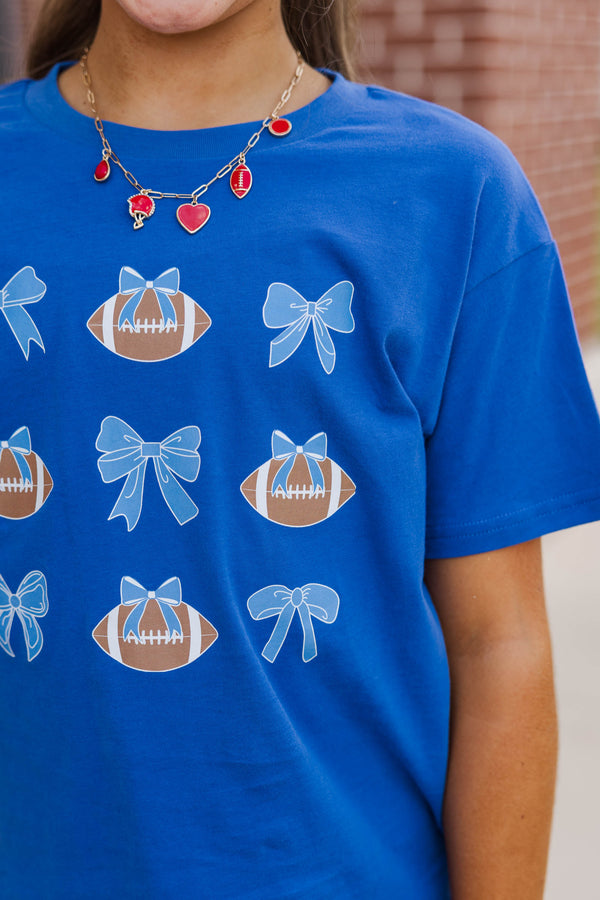 Girls: Touchdown Darling Royal Graphic Tee