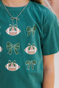 Girls: Touchdown Darling Emerald Graphic Tee