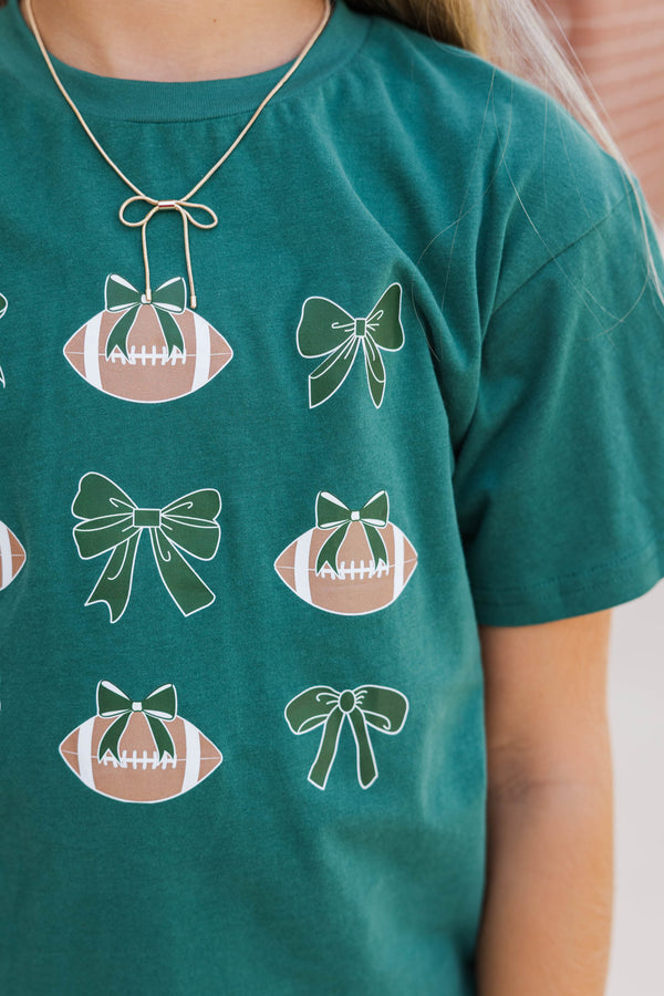 Girls: Touchdown Darling Emerald Graphic Tee