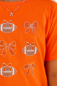 Girls: Touchdown Darling Orange Graphic Tee