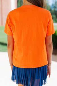 Girls: Touchdown Darling Orange Graphic Tee