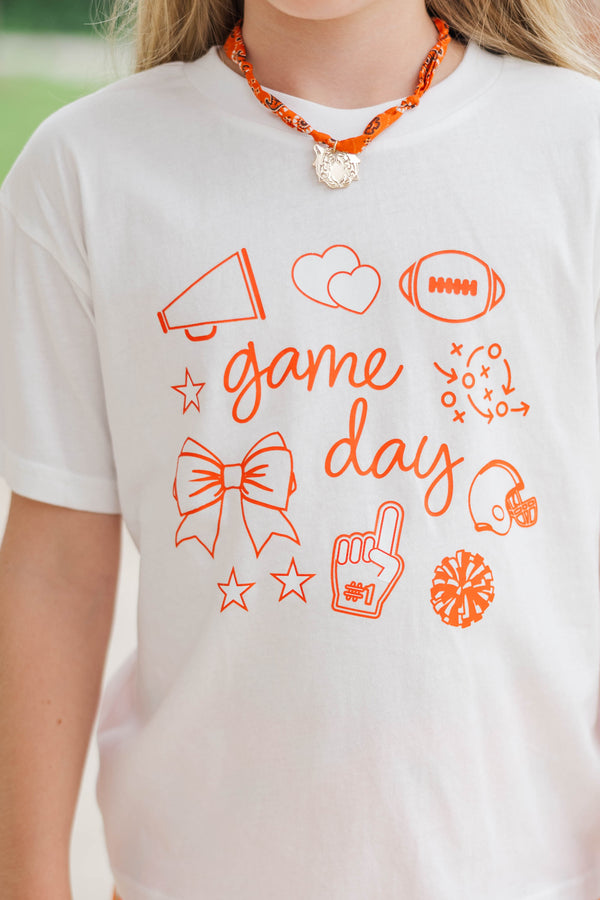 Girls: Game Day Mood Orange Graphic Tee