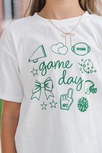 Girls: Game Day Mood Emerald Graphic Tee