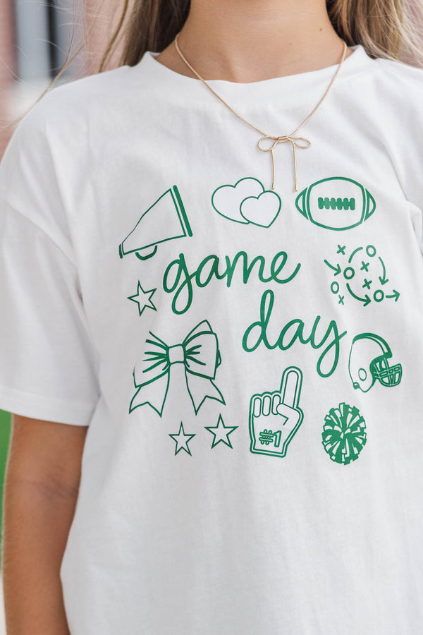 Girls: Game Day Mood Emerald Graphic Tee