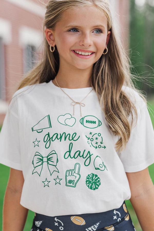 Girls: Game Day Mood Emerald Graphic Tee