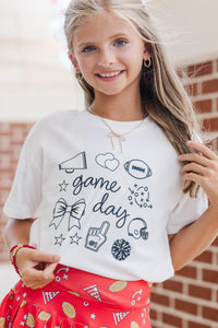 Girls: Game Day Mood Black Graphic Tee